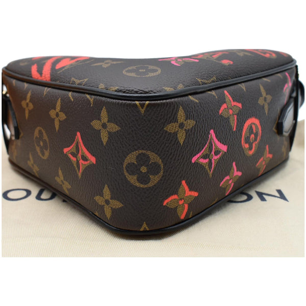 LOUIS VUITTON Sac Coeur Heart Monogram Canvas Crossbody Bag Brown