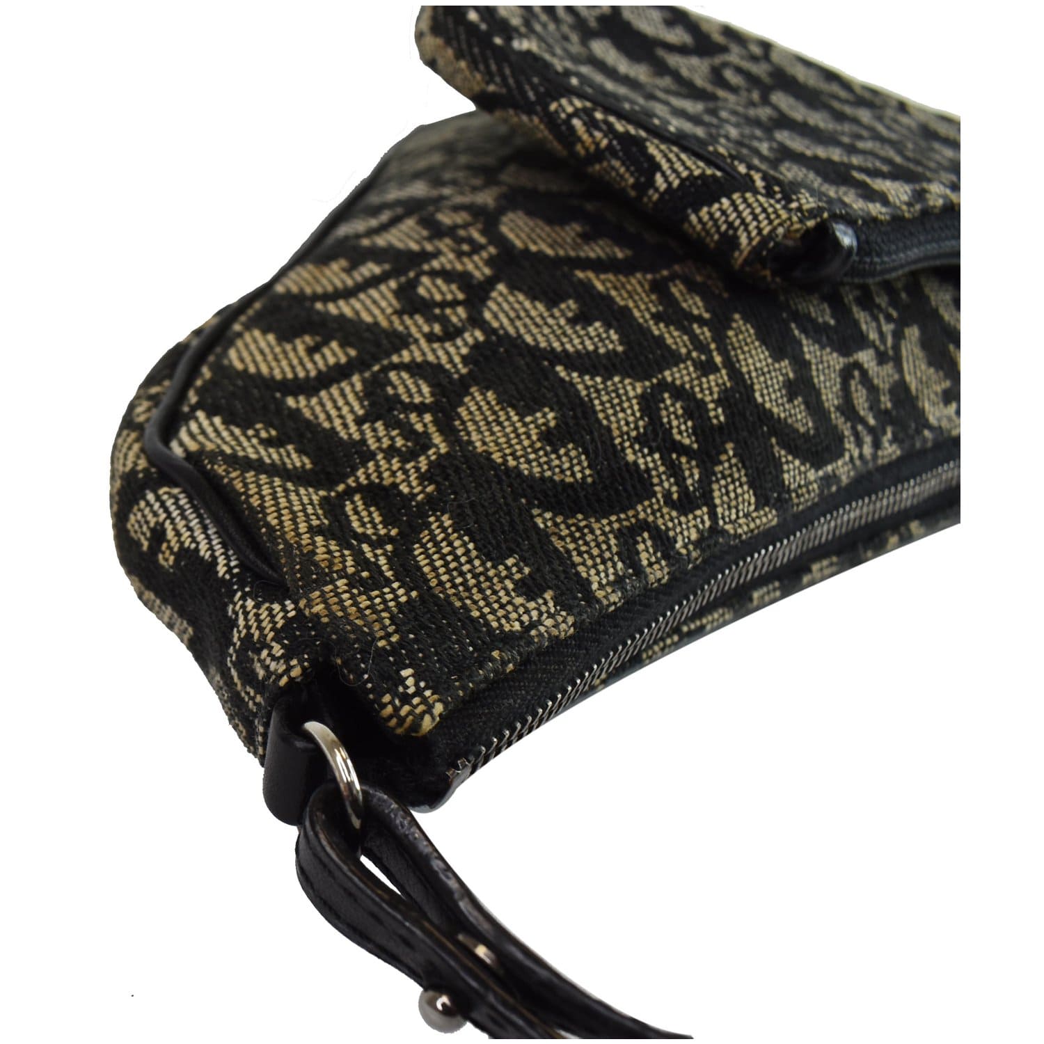 CHRISTIAN DIOR Monogram Shoulder Bag Pochette Black 313035