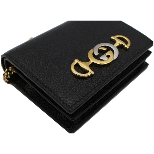 Gucci Zumi Mini Grainy  Wallet Black for women
