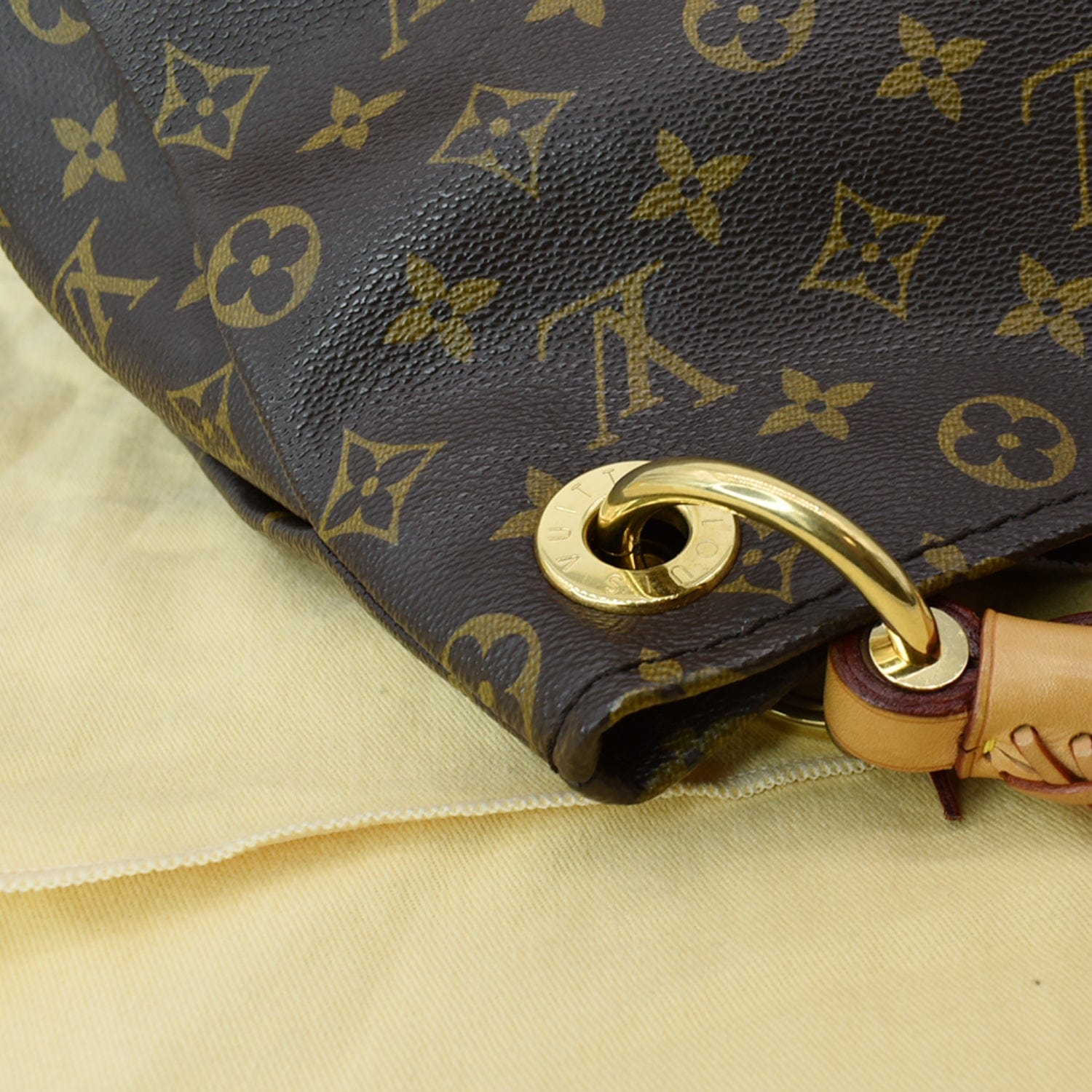 Louis Vuitton Artsy Braided Top Handle Monogram Canvas Hobo Bag
