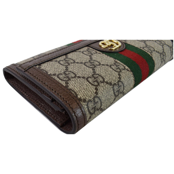 Gucci Ophidia GG Continental Supreme Canvas Wallet Beige 523153