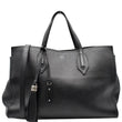 YVES SAINT LAURENT Amber Medium Leather Tote Bag Black