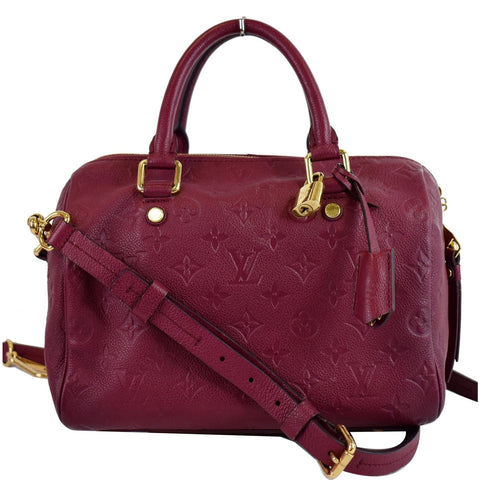 LOUIS VUITTON Speedy 25 Bandouliere Empreinte Leather Shoulder Bag Purple