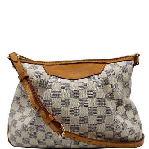 LOUIS VUITTON Damier Azur Siracusa PM Shoulder Bag