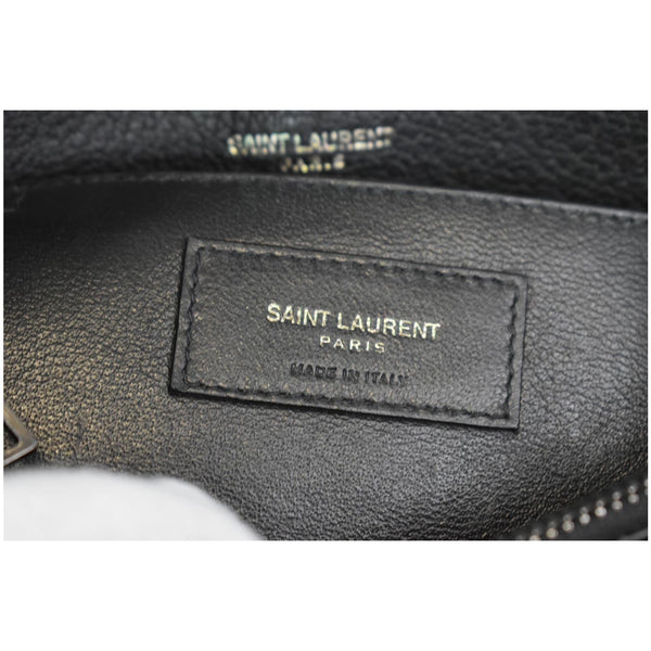 YVES SAINT LAURENT College Medium Monogram Chevron Leather Crossbody Bag Black