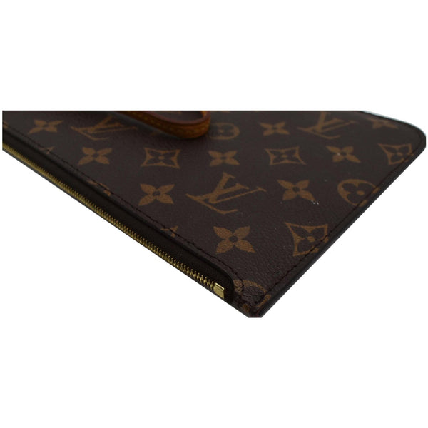 LOUIS VUITTON Neverfull GM Monogram Canvas Pochette Wristlet Pouch Brown