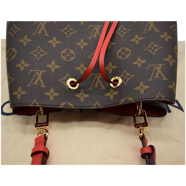 LOUIS VUITTON Neonoe Monogram Canvas Shoulder Bag Coquelicot