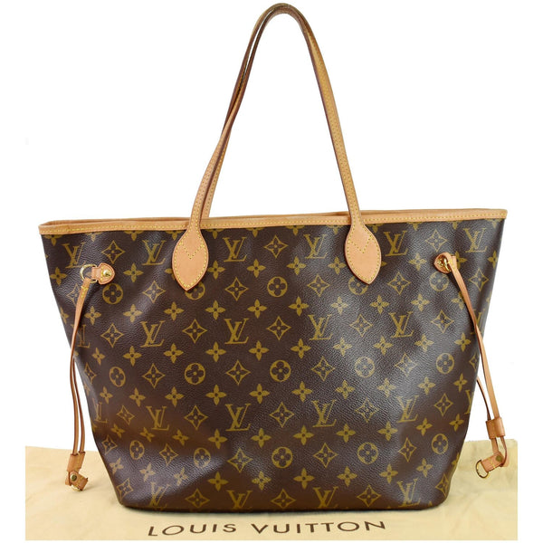 LOUIS VUITTON V Neverfull MM Monogram Canvas Shoulder Bag Brown