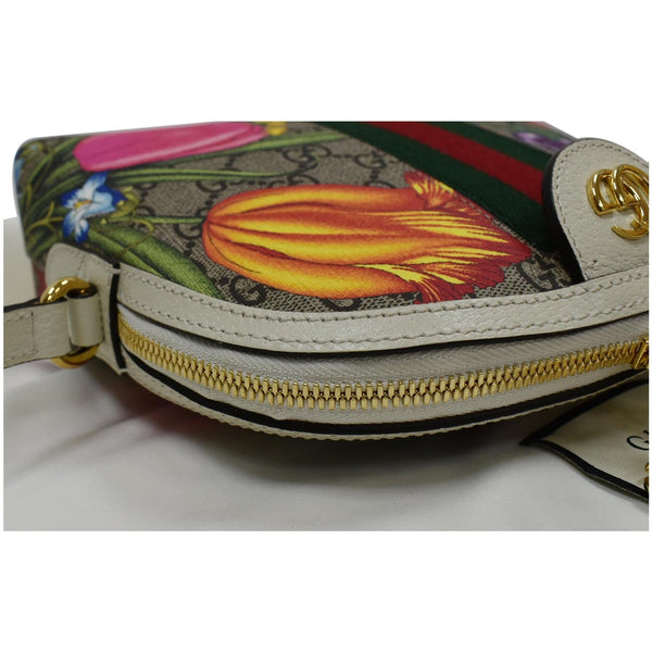 GUCCI Ophidia Flora Small Supreme Canvas Shoulder Bag Beige 499621