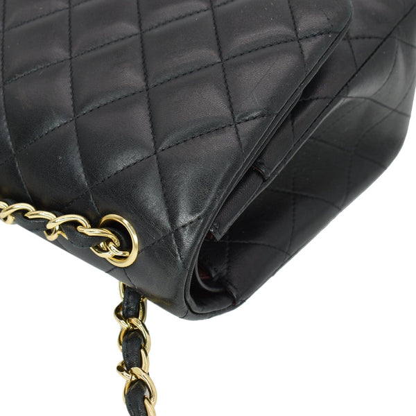 CHANEL Classic Jumbo Double Flap Lambskin Leather Shoulder Bag Black 2