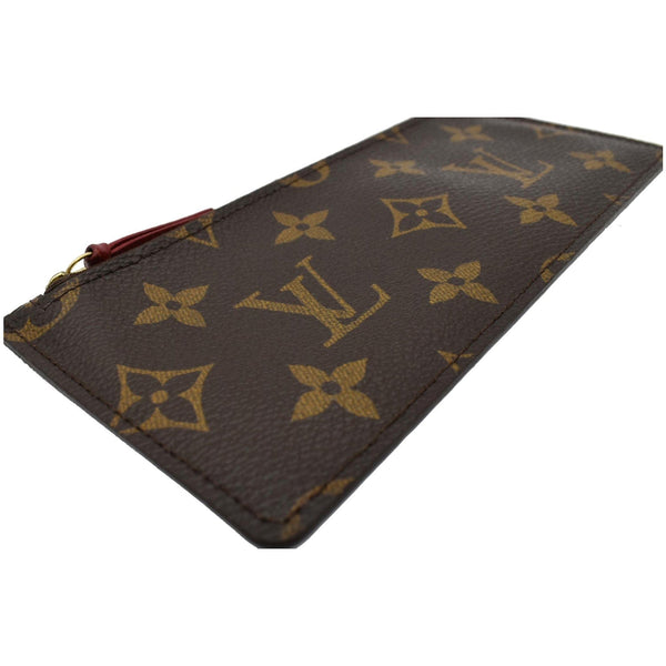 LOUIS VUITTON Felicie Zippered Monogram Canvas Insert Pouch Brown