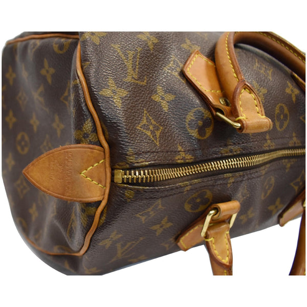 Louis Vuitton Speedy 30 Satchel Tote Bag brown