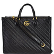 GUCCI GG Marmont Medium Matelasse Leather Tote Bag Black 627332