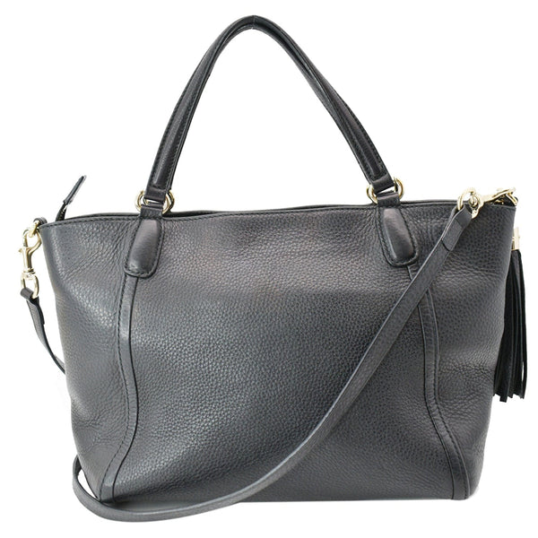 Gucci Soho Tassel Pebbled Leather Top Handle Crossbody Bag