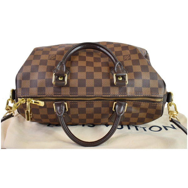 Louis Vuitton Speedy 30 Damier Ebene Shoulder Bag - top above view