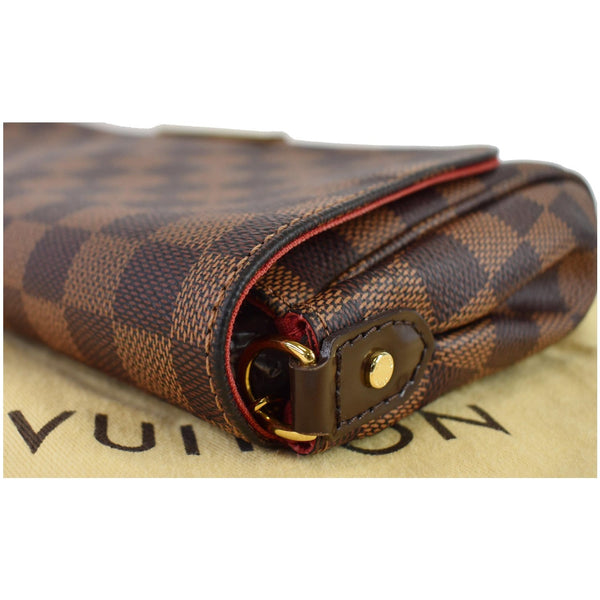 LOUIS VUITTON Favorite MM Damier Ebene Crossbody Bag Brown