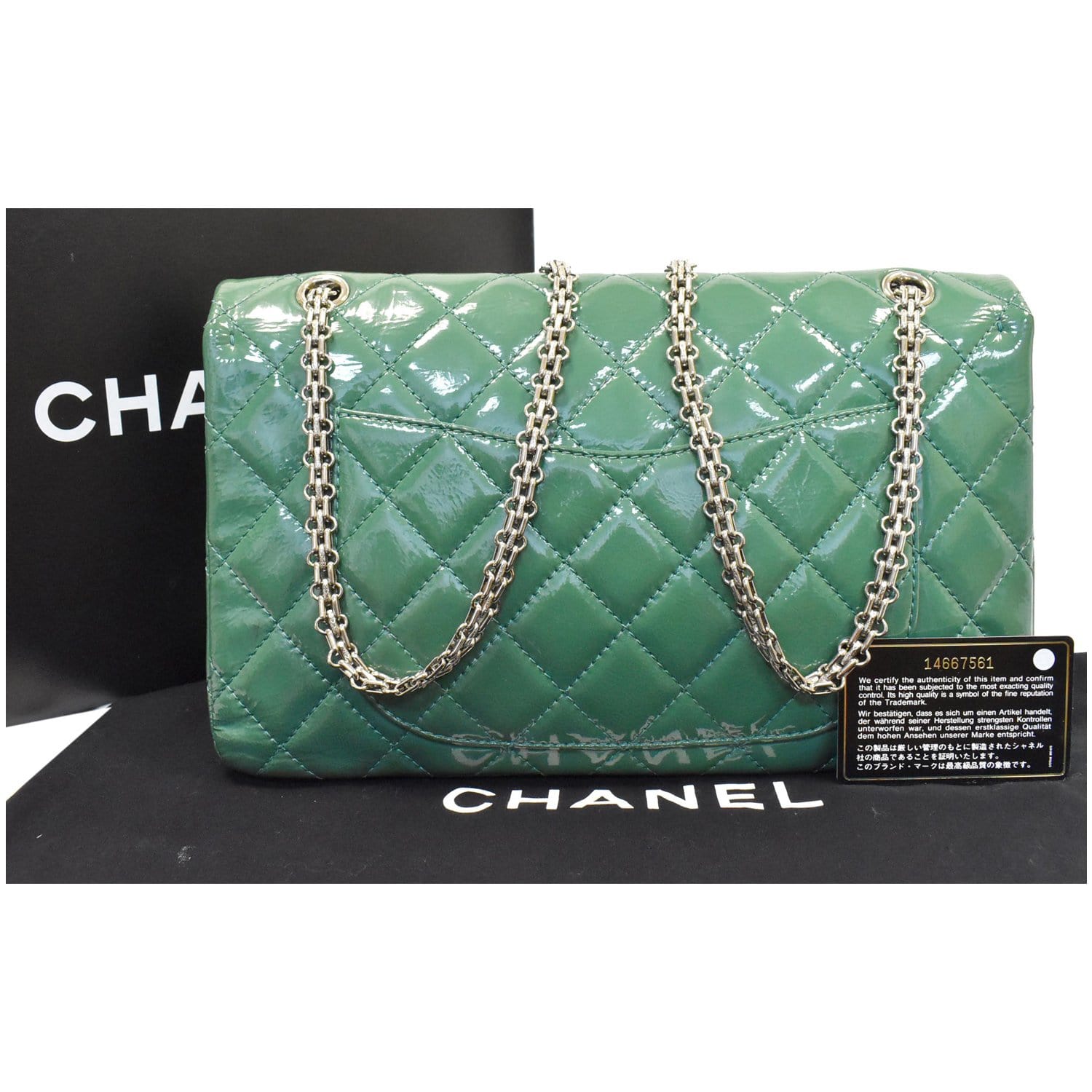 CHANEL Patent Classic 2.55 Iridescent Dark Green Reissue Double Flap Bag  for Sale in Lincoln, NE - OfferUp