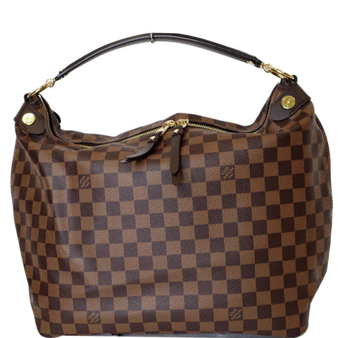 LOUIS VUITTON Duomo Hobo Damier Ebene Shoulder Bag Brown