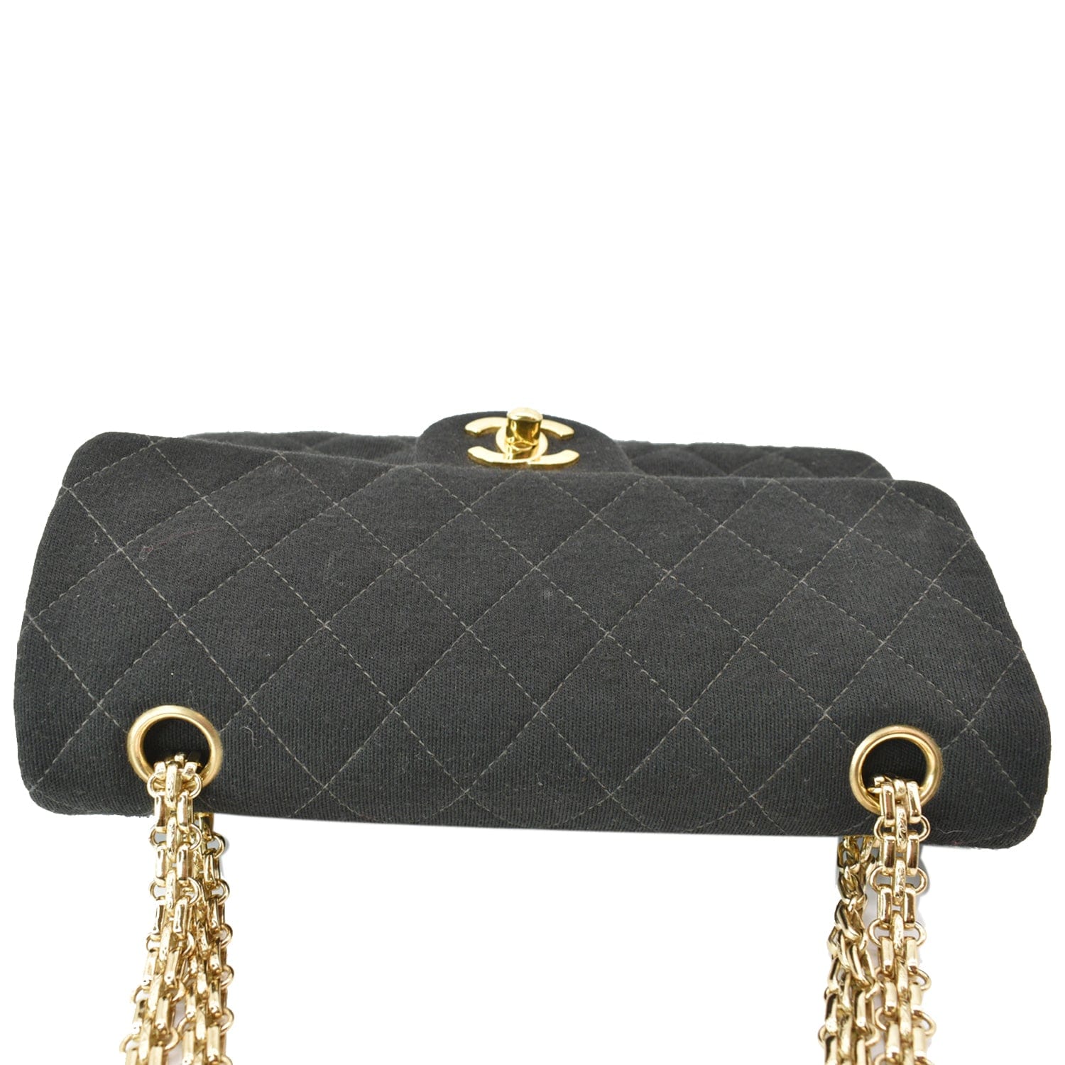 Chanel Classic Flap Vintage Fringe Quilted Jumbo Maxi Jean Blue Denim Bag