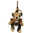 BURBERRY Thomas Bear Cashmere House Check Studded Keychain Camel Gold