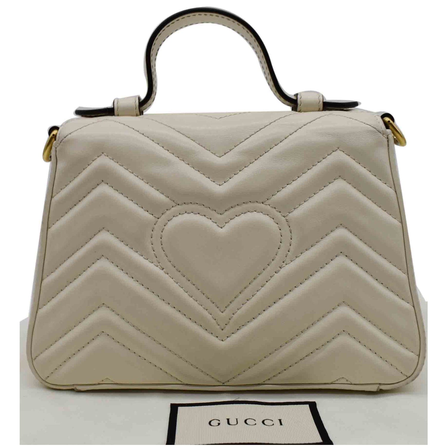Gucci Mini Heart Shoulder Bag ‎751628 AACCL 9022, White, One Size