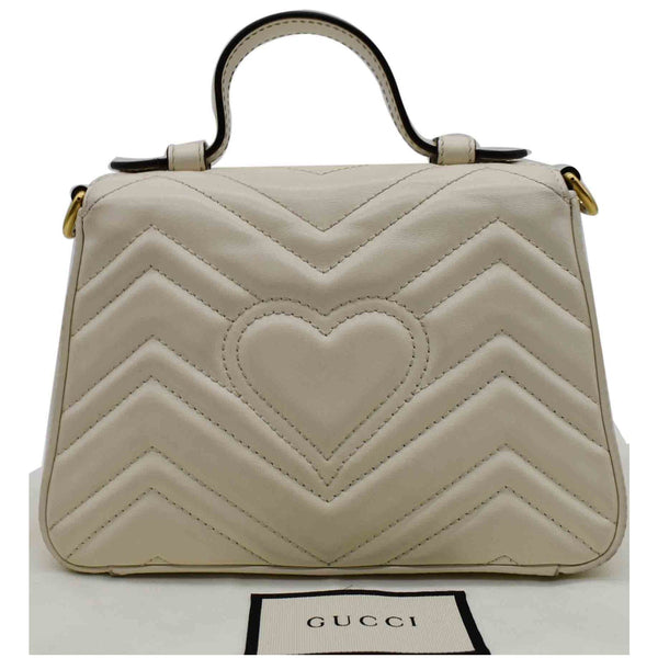 GUCCI GG Marmont Mini Top Handle Shoulder Bag White 547260