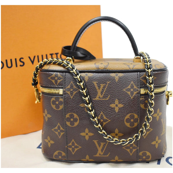 LOUIS VUITTON Vanity PM Monogram Reverse Canvas Crossbody Bag Brown