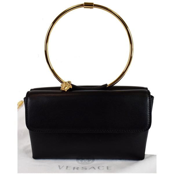 VERSACE Medusa Aeternitas Bangle Evening Charm Satchel Bag Black
