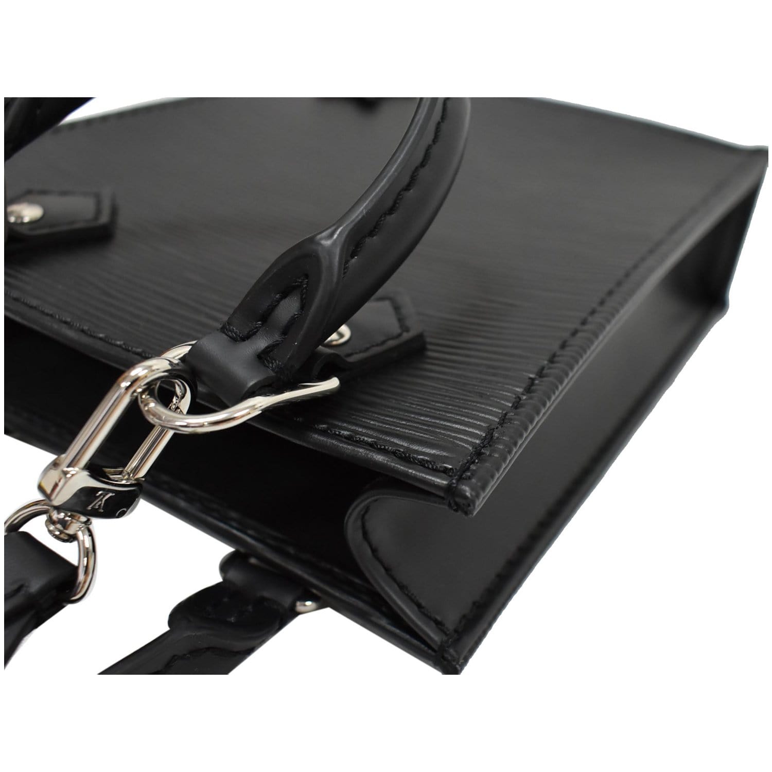 LOUIS VUITTON Petit Sac Plat Epi Leather Crossbody Bag Black - 25% OFF