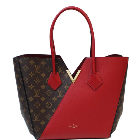 LOUIS VUITTON Kimono Monogram Calfskin Tote Bag Brown/Cerise