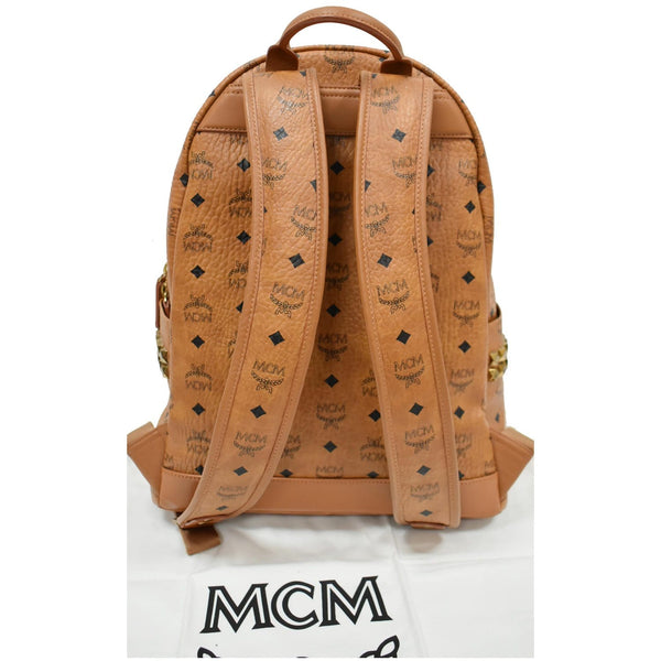 MCM Stark Classic Visetos Canvas Backpack Bag Cognac