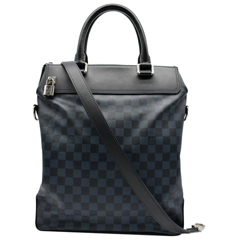 LOUIS VUITTON Greenwich Damier Cobalt Tote Bag Black