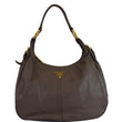 PRADA Vitello Daino Leather Hobo Bag Taupe