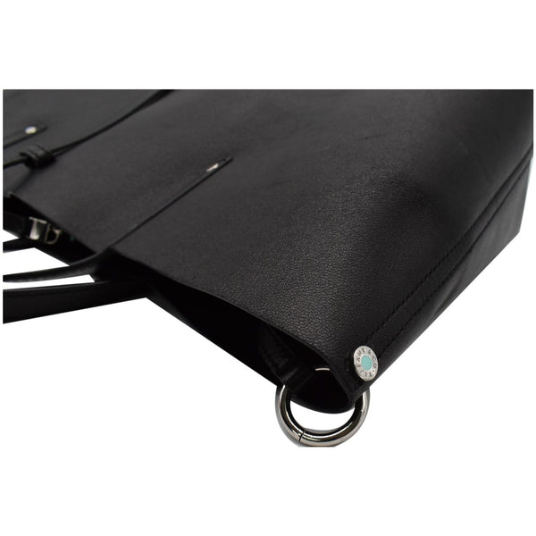 TIFFANY & CO Leather Tote Bag Black