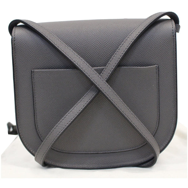 CELINE Trotteur Small Grained Calfskin Leather Shoulder Bag Grey