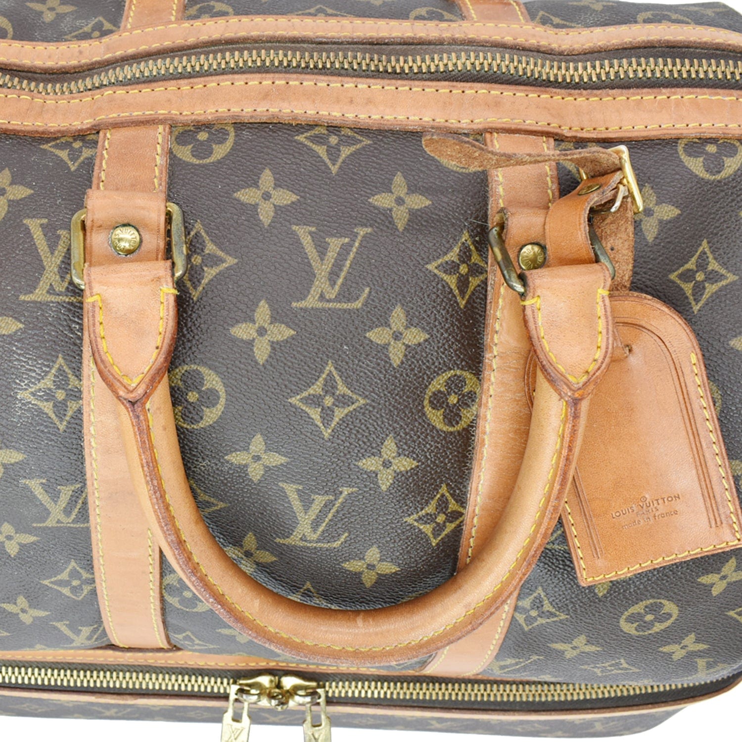 Louis Vuitton, Bags, Vintage Louis Vuitton Speedy 25 Monogram Logo  Satchel Boston Bag Brown Tan Gold