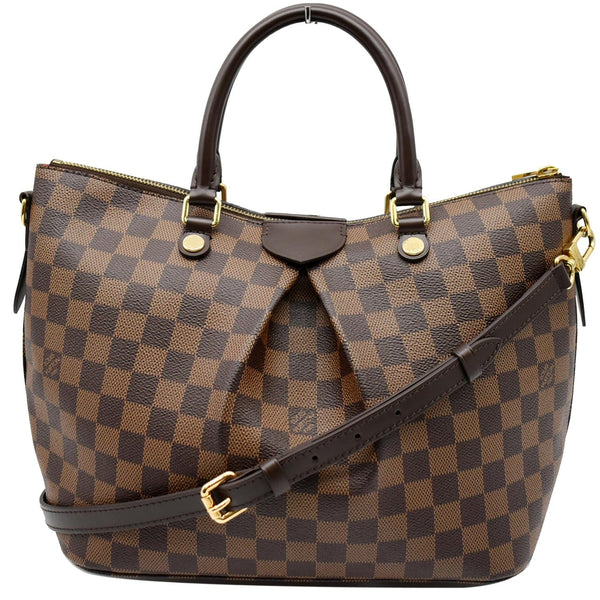 LOUIS VUITTON Siena MM Damier Ebene Shoulder Bag Brown