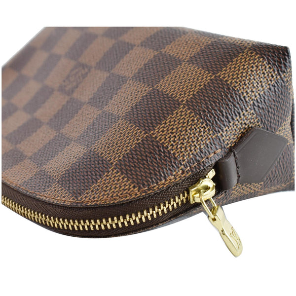 LOUIS VUITTON Damier Ebene Cosmetic Pouch Brown
