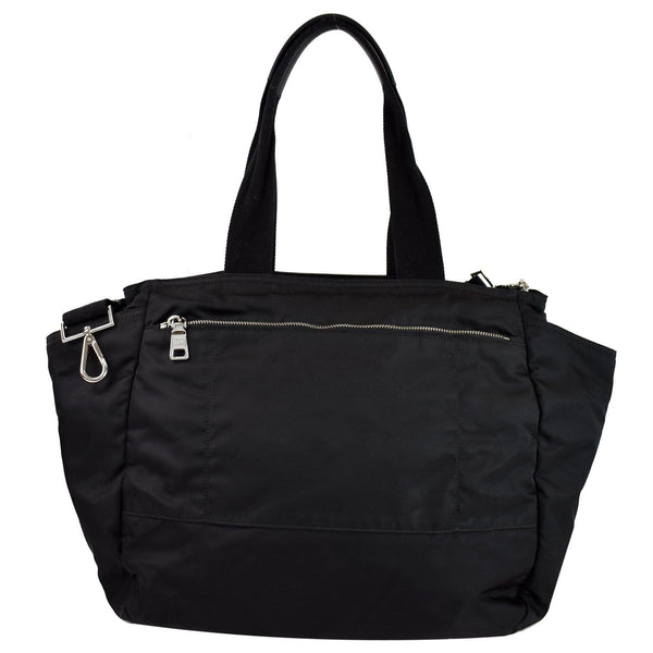 PRADA Vela Nylon Baby Shoulder Bag Black
