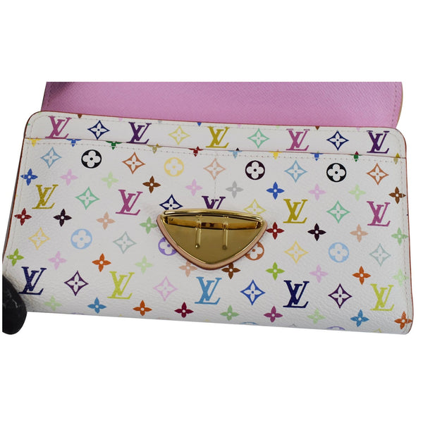 LOUIS VUITTON Eugenie Multicolor Monogram Wallet White
