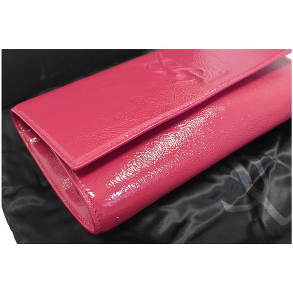 Yves Saint Laurent Large Belle de Jour Leather Clutch Bag - shining surface