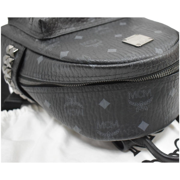 MCM Stark Classic Small Visetos Canvas Backpack Bag Black