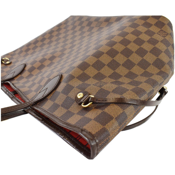 LOUIS VUITTON Neverfull MM Damier Ebene Shoulder Bag Brown