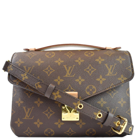 LOUIS VUITTON Metis Pochette Monogram Canvas Crossbody Bag Brown