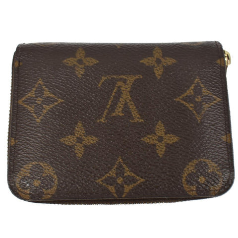 LOUIS VUITTON Monogram Canvas Zippy Coin Purse Brown