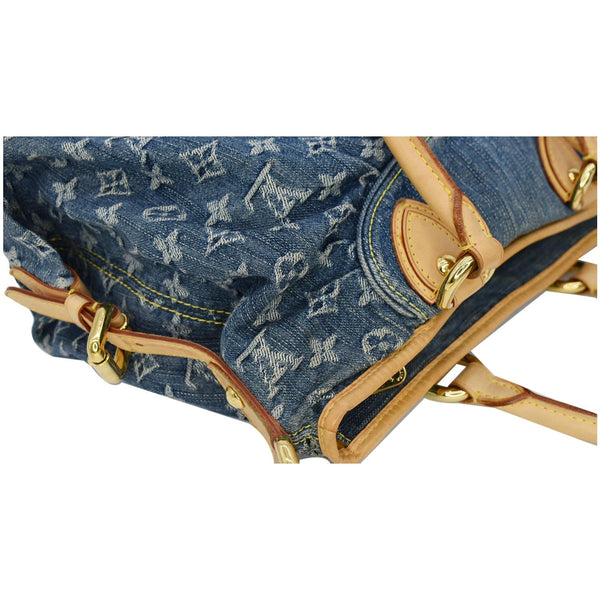 LOUIS VUITTON Cabby MM Monogram Denim Shoulder Bag Blue