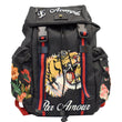 GUCCI Techpack Backpack with Embroidery Backpack Bag Black 429037