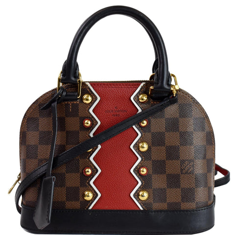 LOUIS VUITTON Alma BB Karakoram Damier Ebene Shoulder Bag Brown