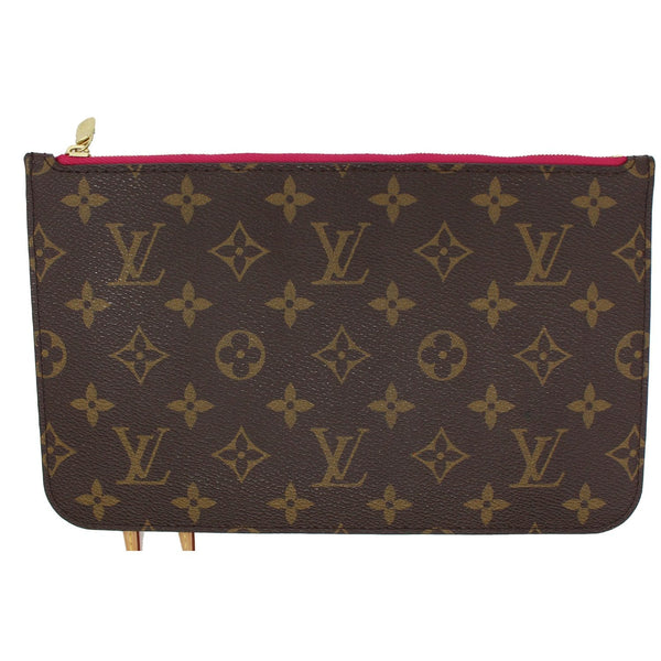 Louis Vuitton Neverfull MM Monogram Canvas Pouch - backside view