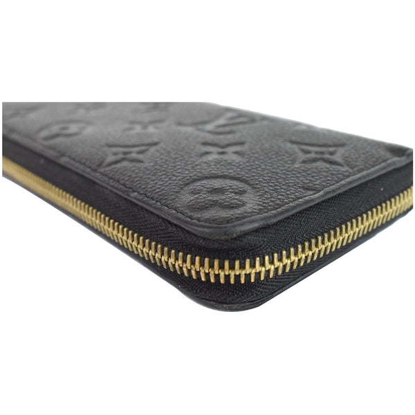 LOUIS VUITTON Clemence Empreinte Leather Wallet Black